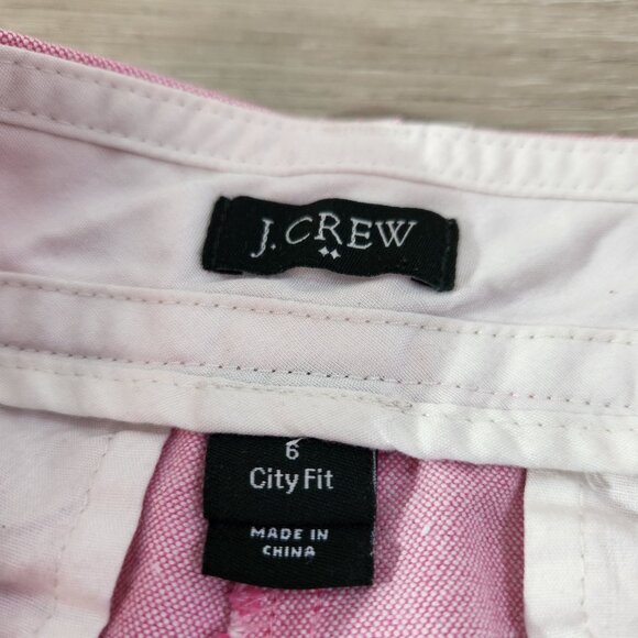 J. Crew Pink City Fit Cotton Shorts With 4" Inseam Womens Size 6 - Picture 3 of 11